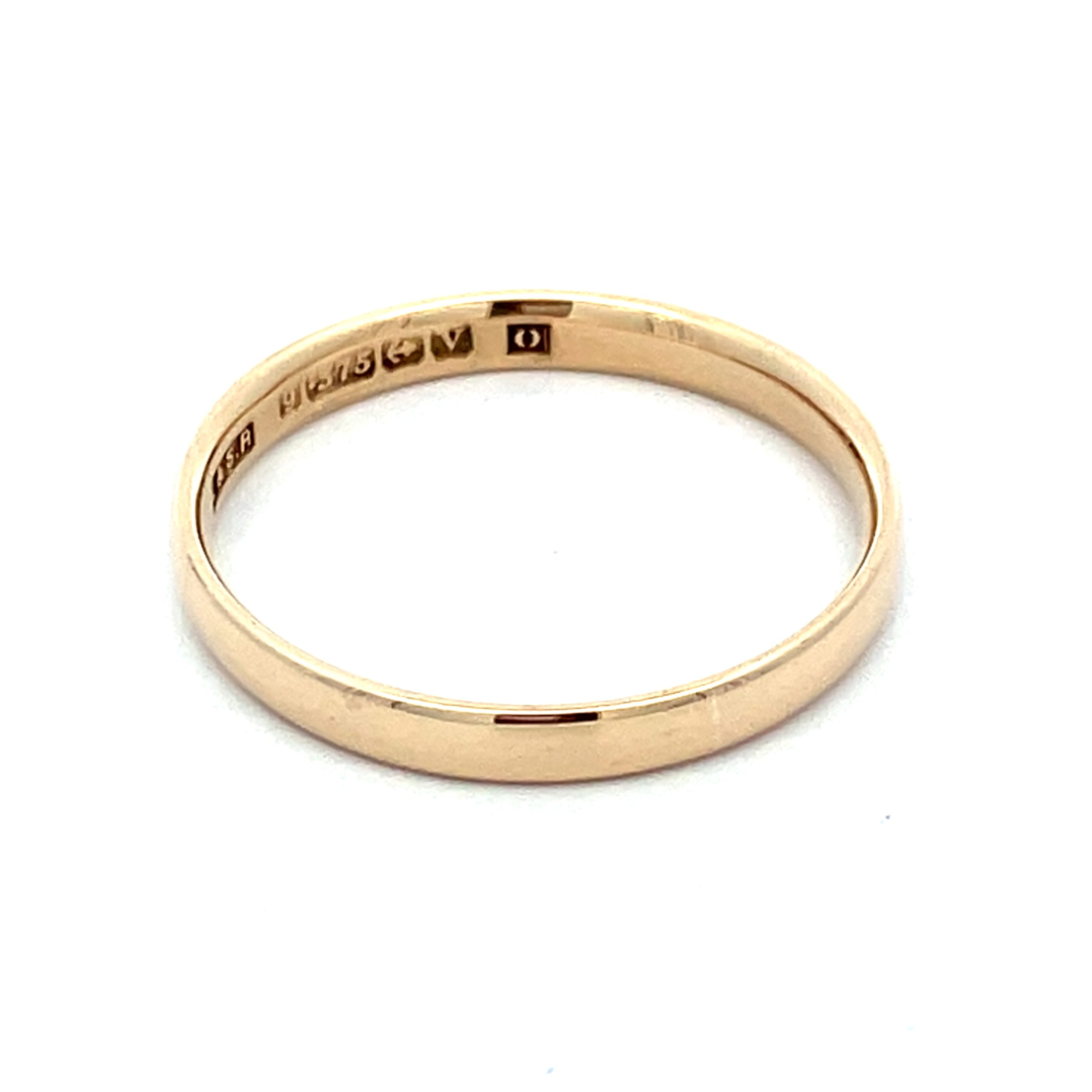 Vintage Ladies 9ct Gold Court Wedding Band