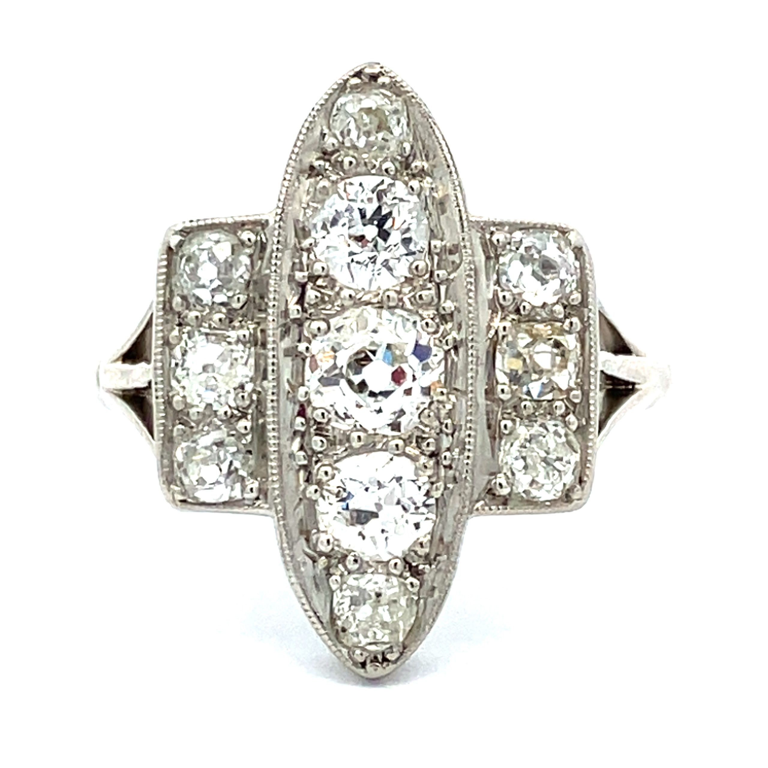 Art Deco Diamond and Platinum Dress Ring