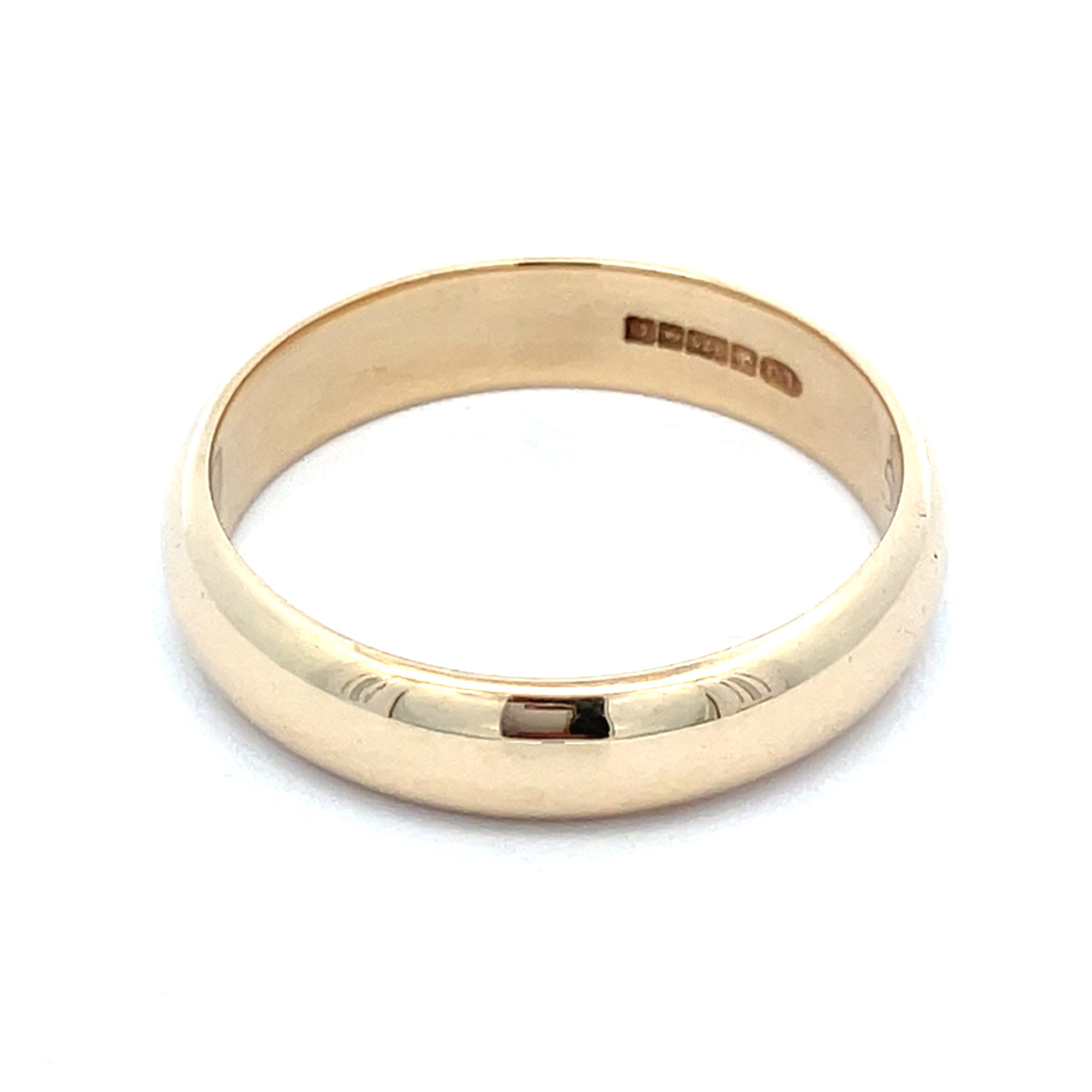 Classic Gents Yellow Gold D Profile Band - V
