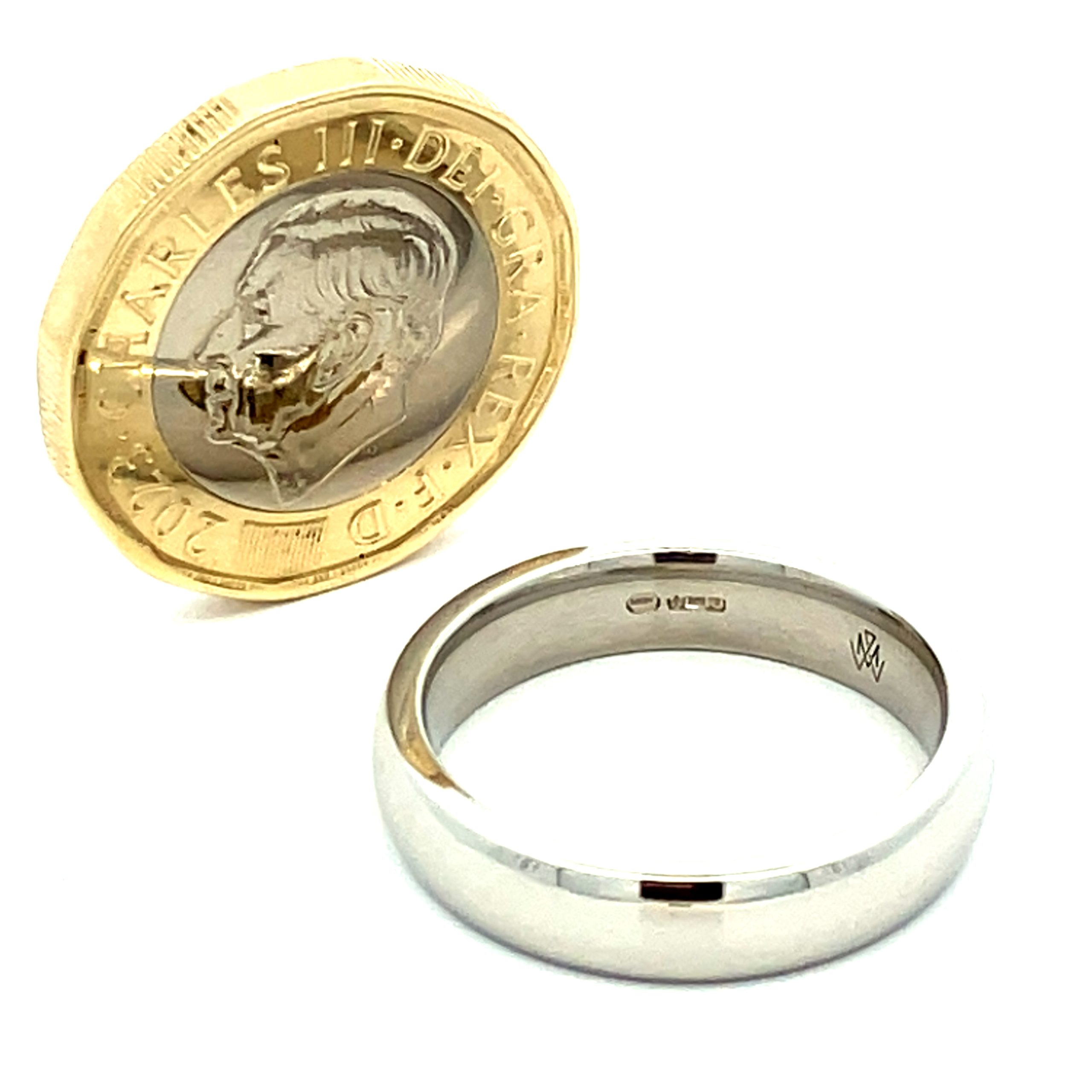 Mappin & Webb Platinum Court Wedding Band Size S
