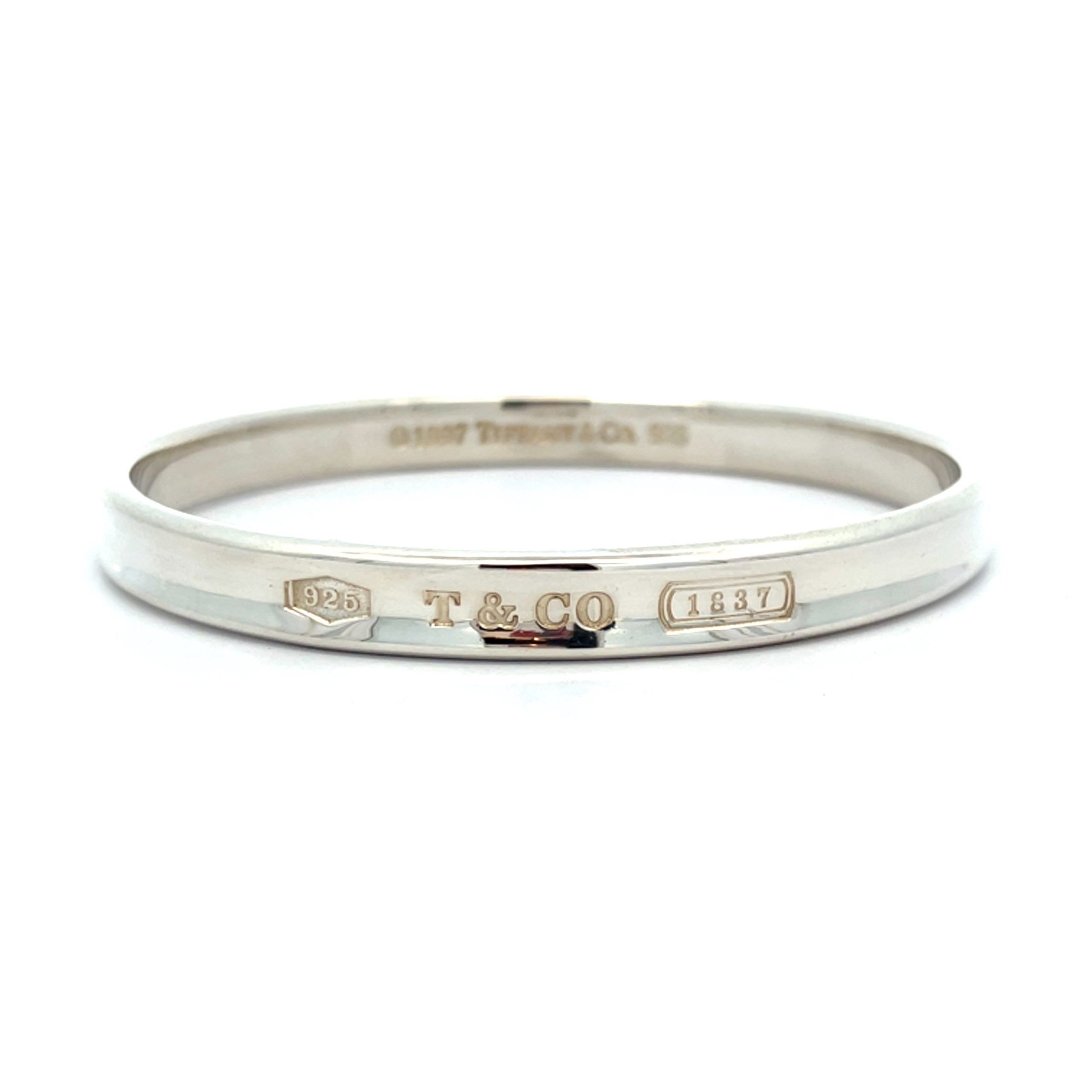 Tiffany & Co. '1837' Oval Silver Bangle