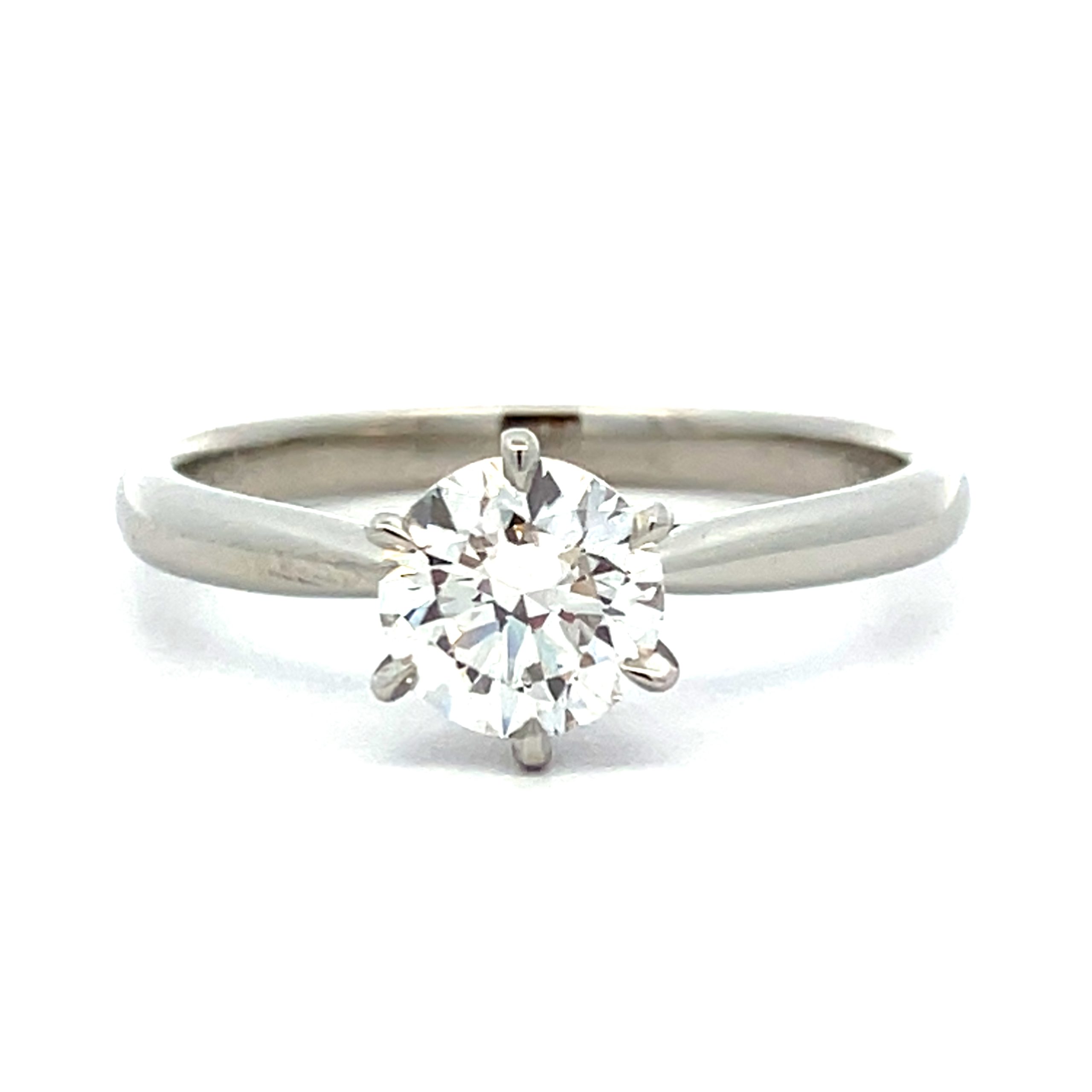 Stunning 0.80ct Diamond Six Claw Platinum Solitaire Ring