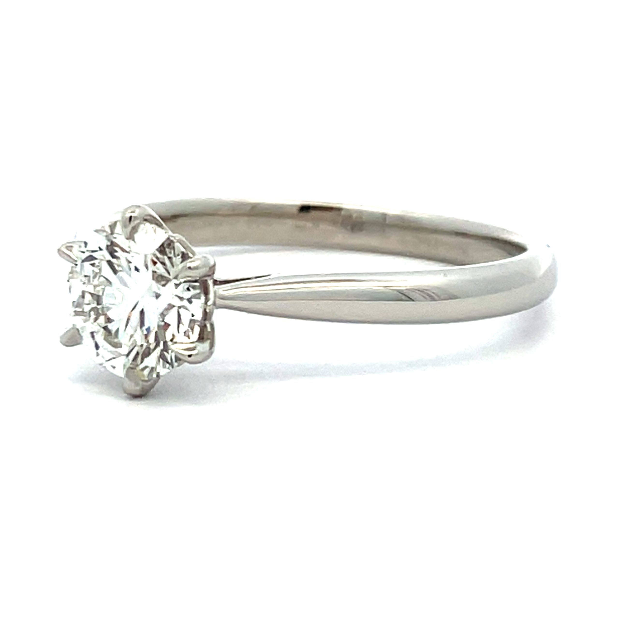 Stunning 0.80ct Diamond Six Claw Platinum Solitaire Ring