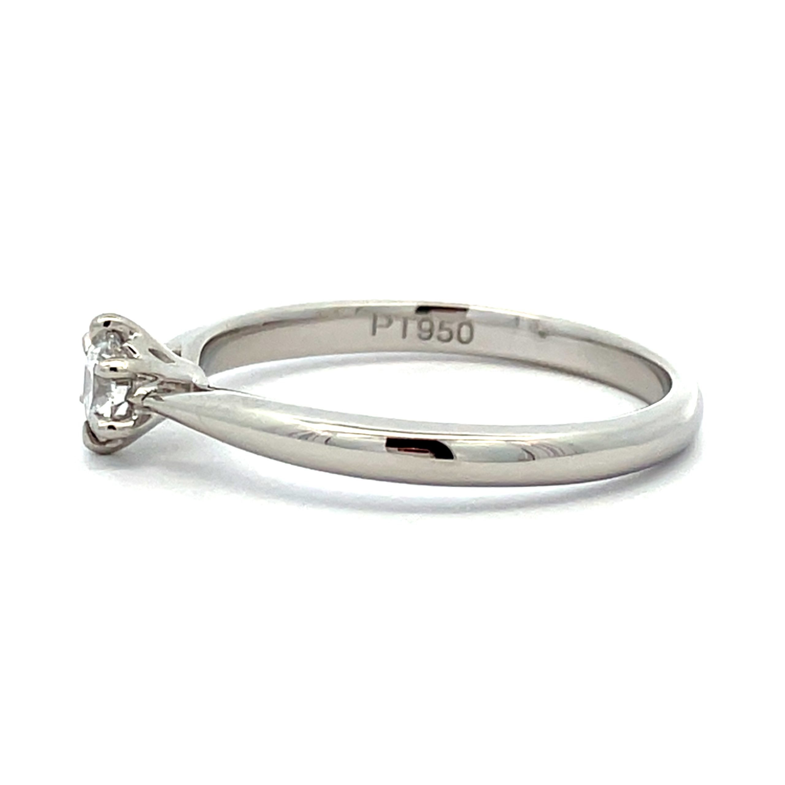 Top Colour 0.24ct Diamond Six Claw Platinum Solitaire Ring