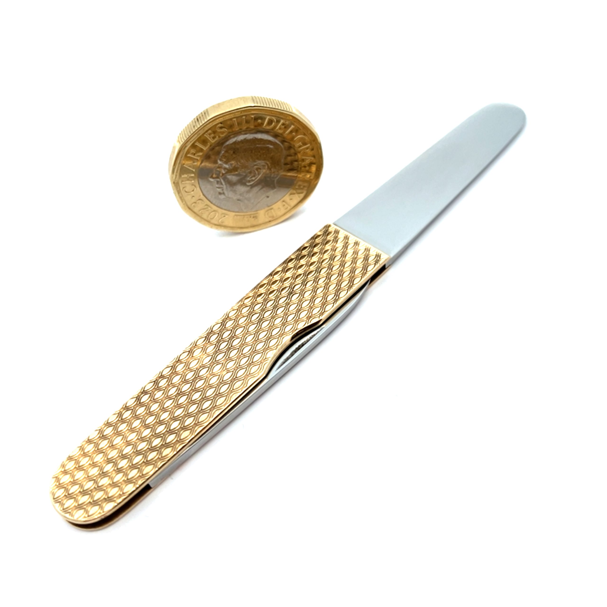 Vintage Gold Layered Paper / Pen Knife 1964