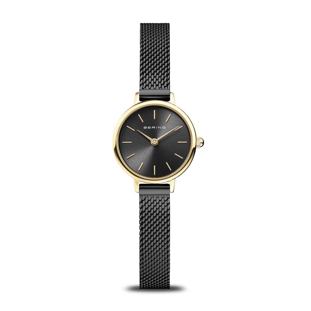 Bering Ladies Black and Gold 22mm Watch 11022-132