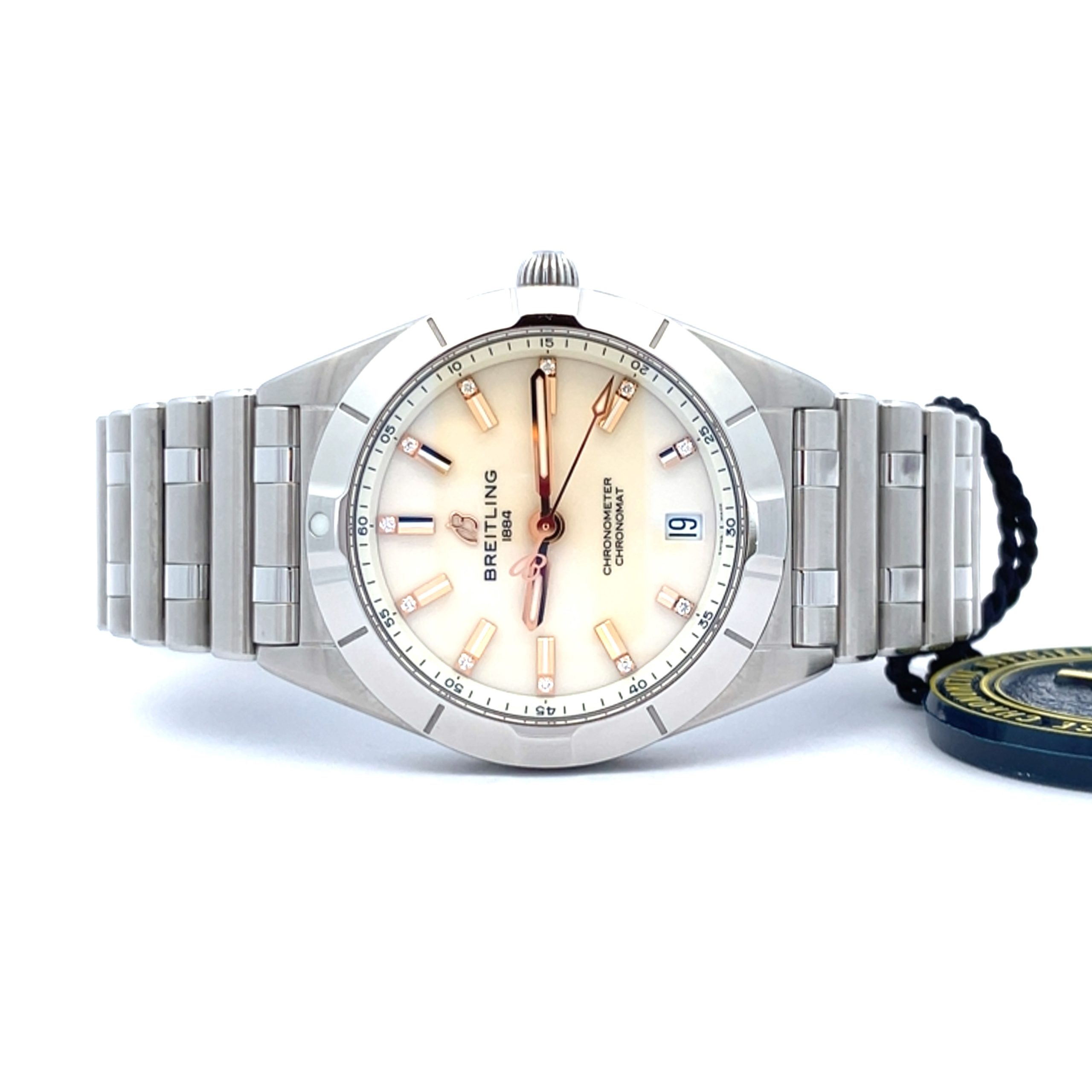 Breitling Ladies Diamond Dial Chronomat 32 Steel Watch A77310