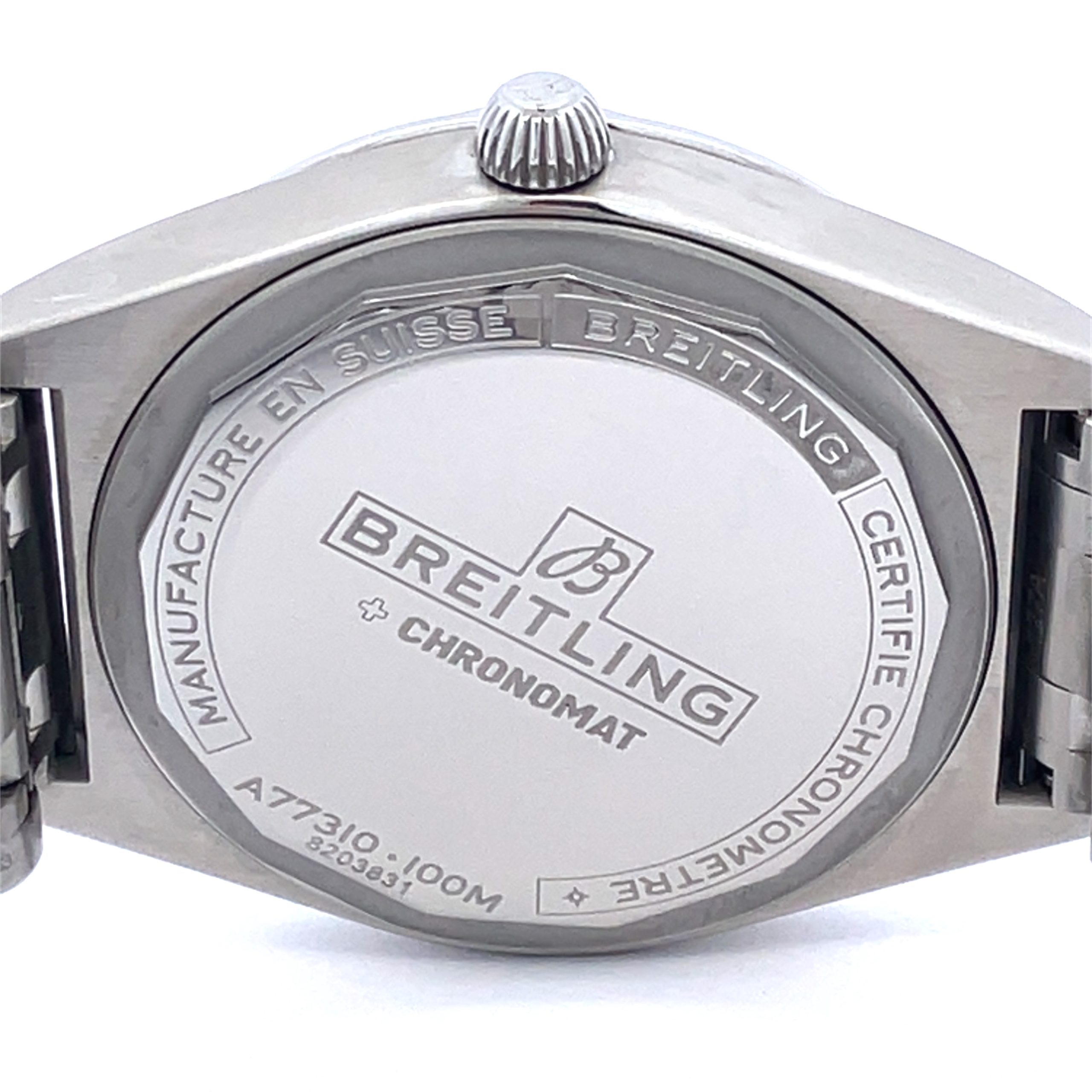 Breitling Ladies Diamond Dial Chronomat 32 Steel Watch A77310