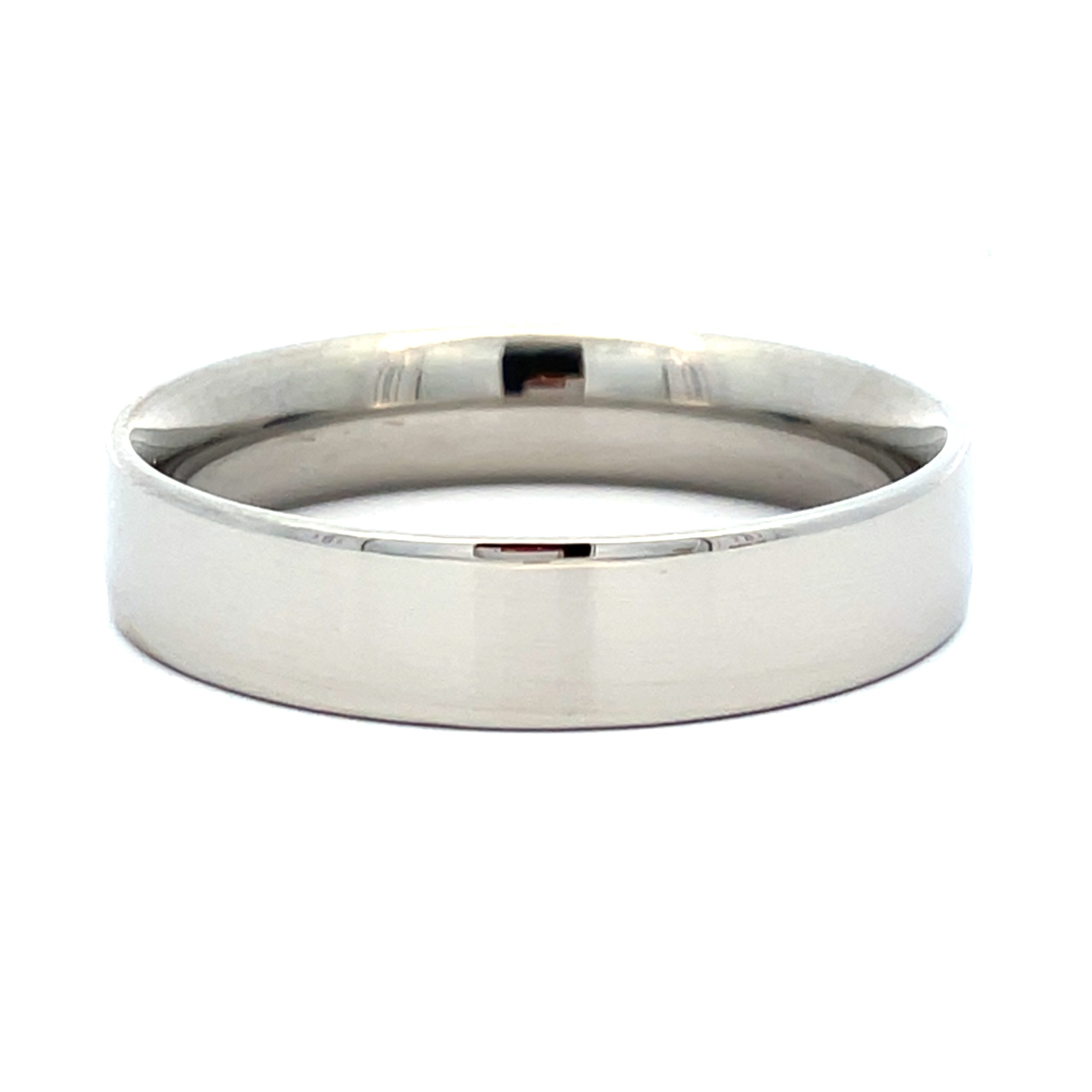 Gents Palladium 5mm Flat Court Band